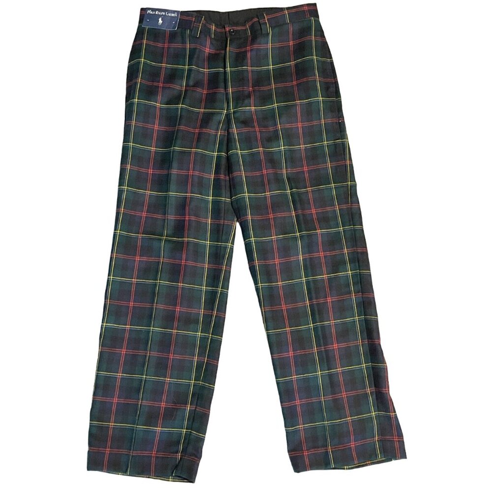 NEW Polo Ralph Lauren Malcolm Tartan Plaid Dress Pants! 32 x 30